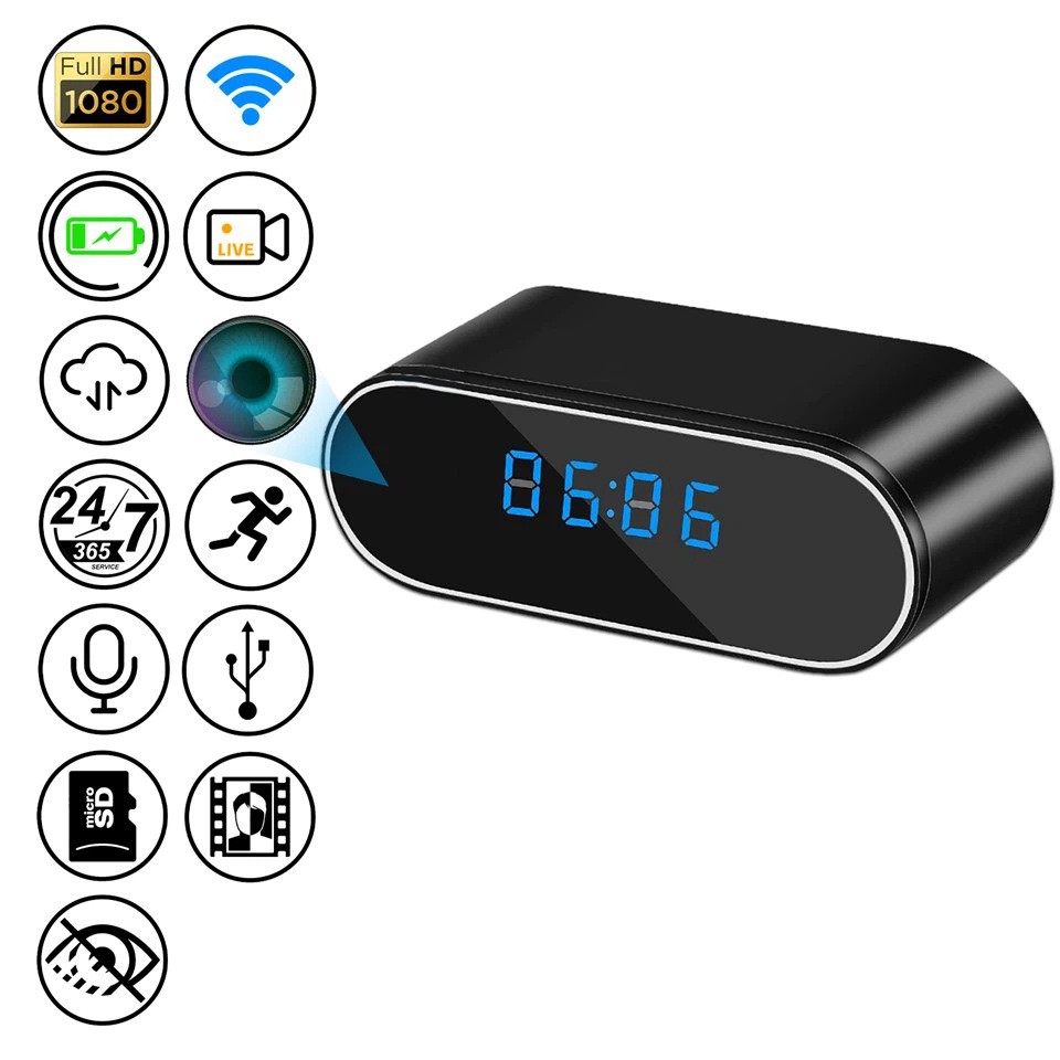 Alarm Clock Camera - Hidden Camera With Audio & Night Vision Alarm Clock Camera - Hidden Camera With Audio & Night Vision